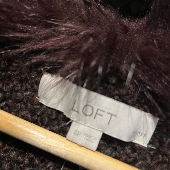 LOFT deep purple (looks brown) sweater vest, NWT, SP - Picture 8 of 9